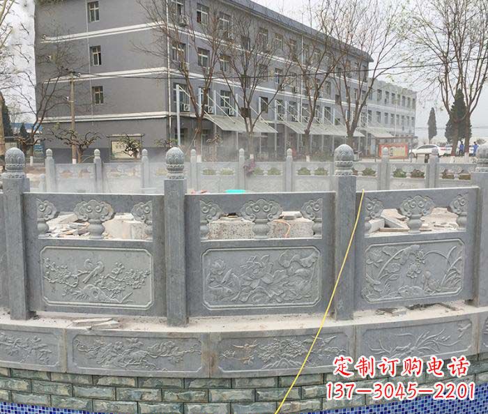 廊坊公园景观大理石栏板雕塑