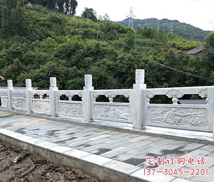 廊坊专为公园景观定制的大理石栏板石雕