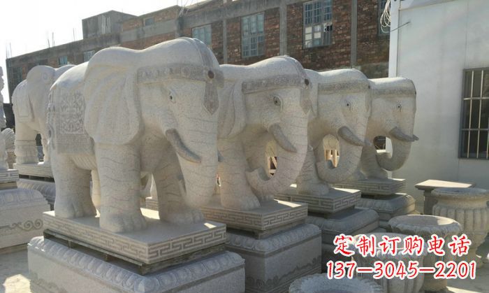 廊坊缅甸大理石缅甸大象雕塑