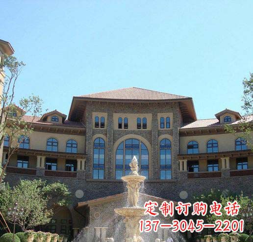 廊坊定制欧式古典喷泉大理石雕塑