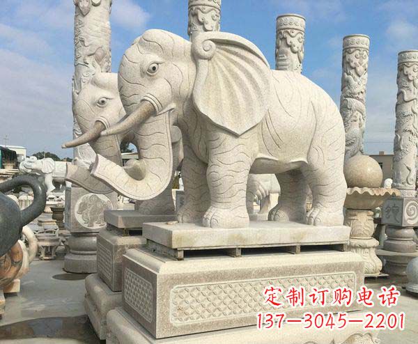 廊坊大理石招财大象雕塑