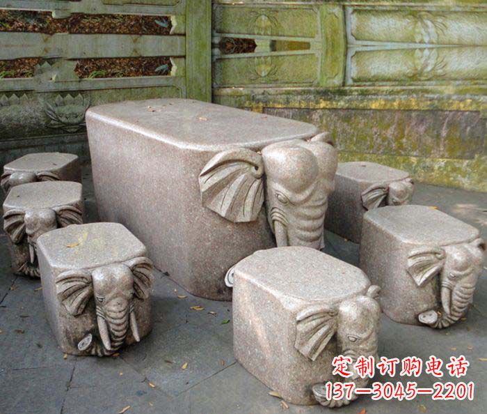 廊坊精美小象大理石雕塑