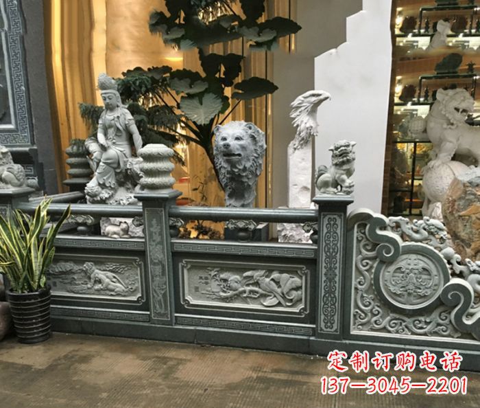 廊坊精美仿古石栏板雕塑