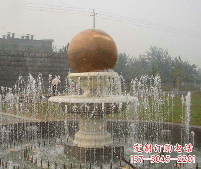 廊坊艺术品级风水球喷泉石雕