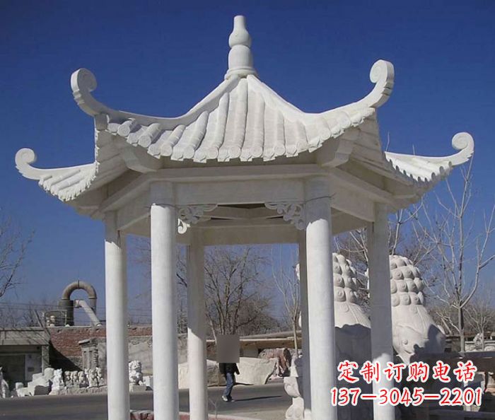 廊坊汉白玉凉亭石雕