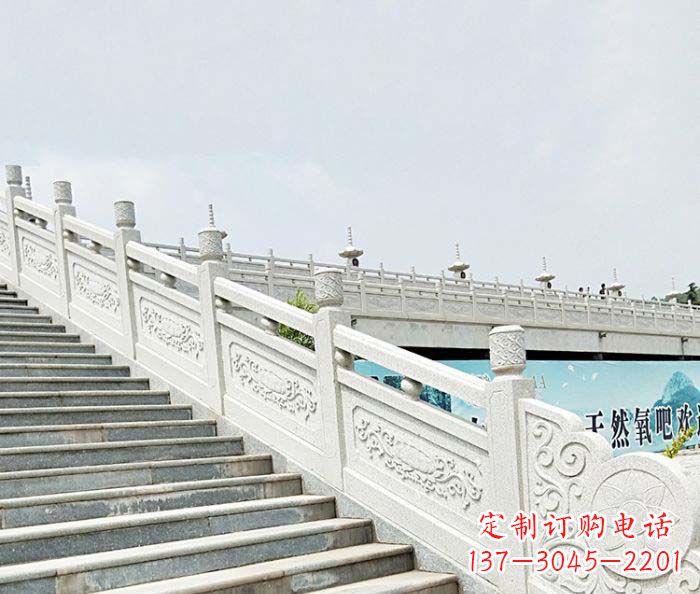 廊坊精美绝伦的汉白玉石栏板雕塑
