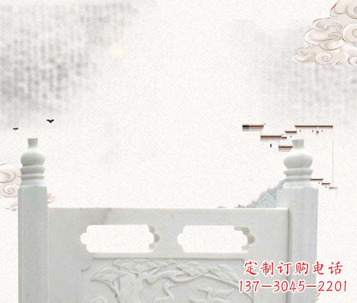廊坊中领雕塑汉白玉石栏板雕塑