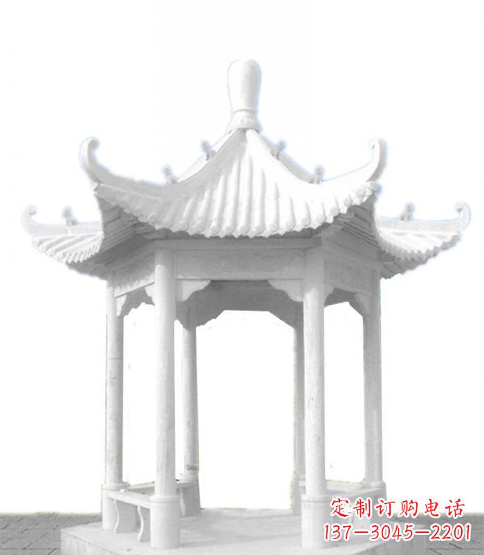 廊坊汉白玉石凉亭雕塑