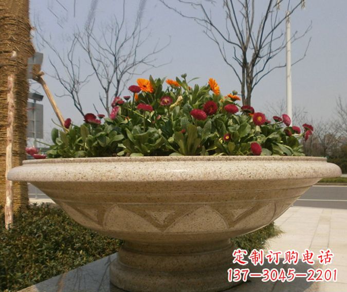 廊坊中领雕塑花盆石雕