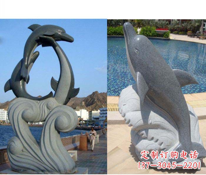 廊坊艺术精细 海豚雕塑