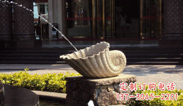 廊坊公园景观蜗牛喷泉石雕
