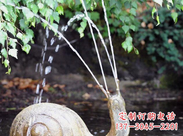 廊坊公园景观蜗牛铜雕