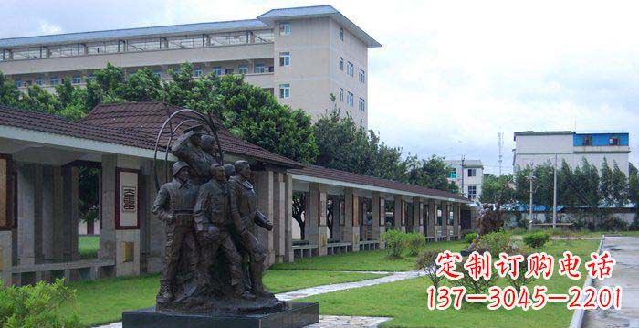 廊坊风采勇猛军人铜雕