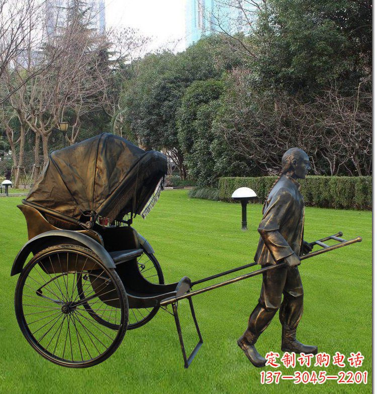 廊坊艺术纪念·传统文化·黄包车雕塑