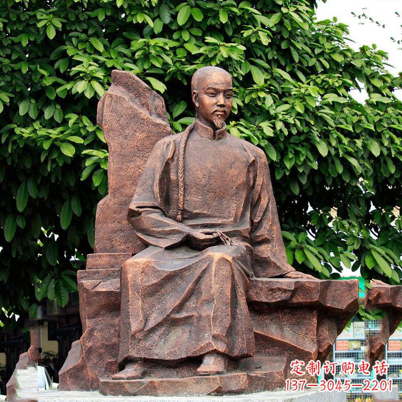 廊坊清朝名人叶天士纯铜雕像