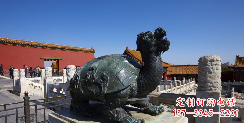 廊坊公园龙龟景观铜雕