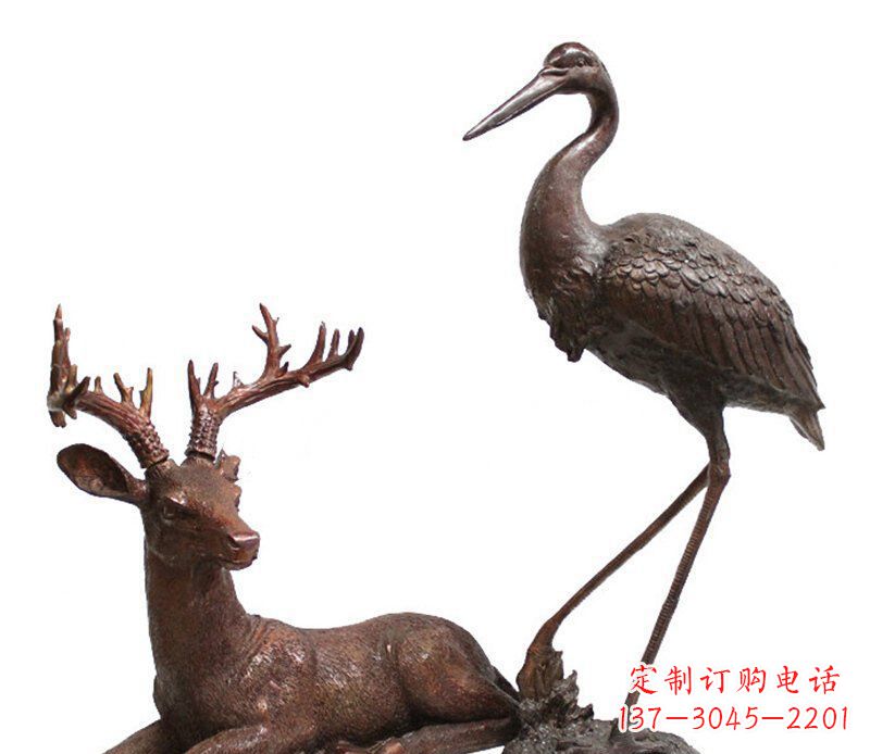 廊坊中领雕塑仙鹤铜雕艺术品