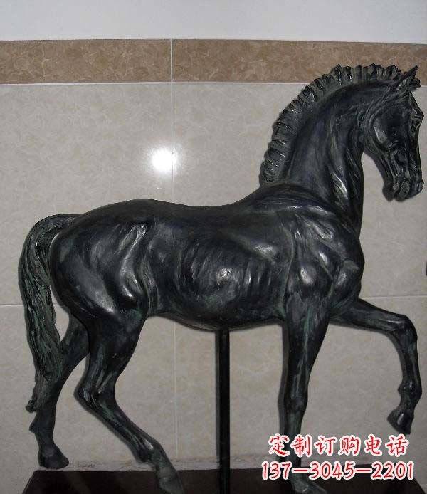 廊坊公园马动物景观铜雕