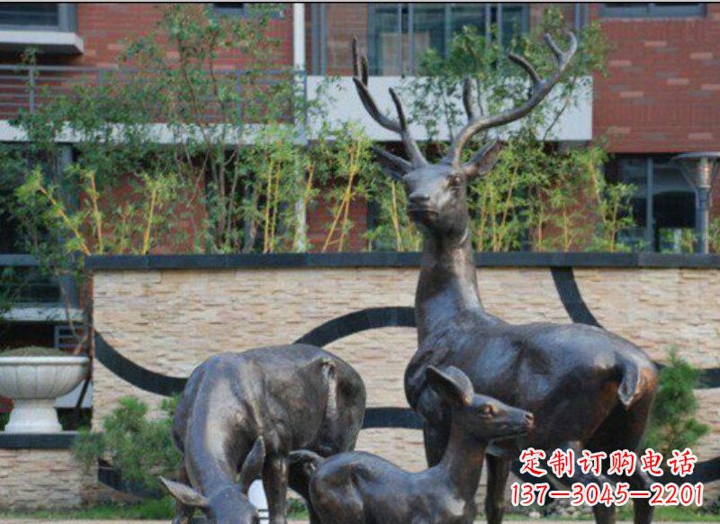 廊坊古雅优雅的梅花鹿铜雕