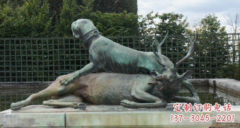 廊坊高质量铜梅花鹿动物雕塑