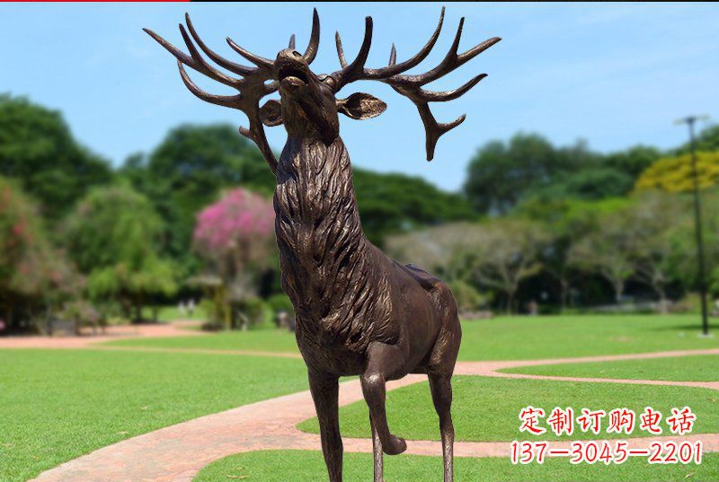 廊坊梅花鹿铜雕制作