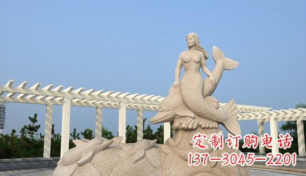 廊坊中领雕塑 | 精致海豚雕塑