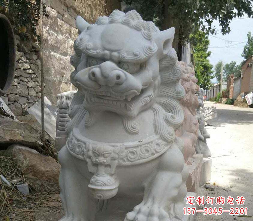 廊坊中领雕塑母子狮子石雕