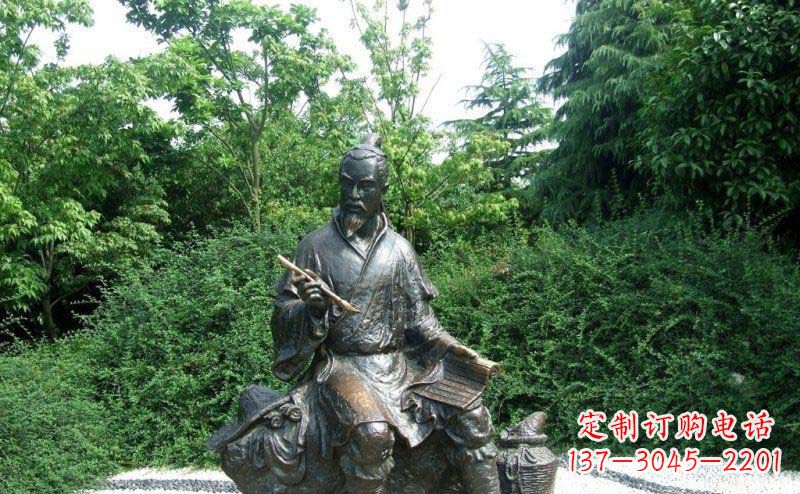 廊坊传统风情渔翁铜雕