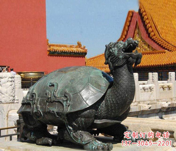 廊坊精美铜雕龙龟,给你公园独特色彩