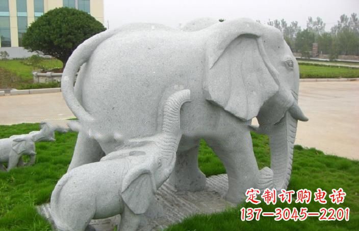 廊坊传神静谧的大象石雕