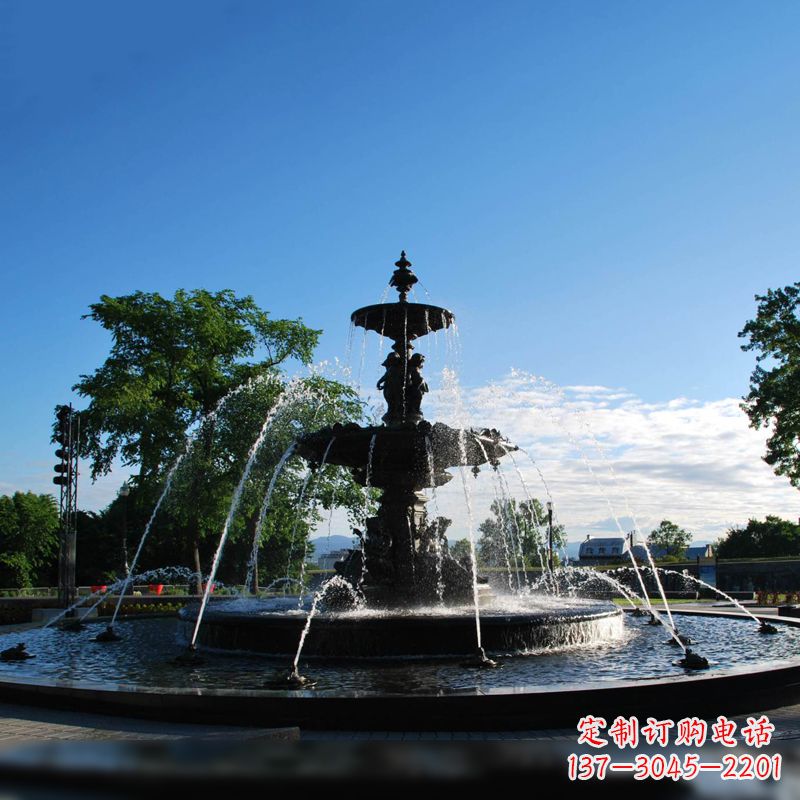 廊坊精美喷泉雕塑,点缀公园美景