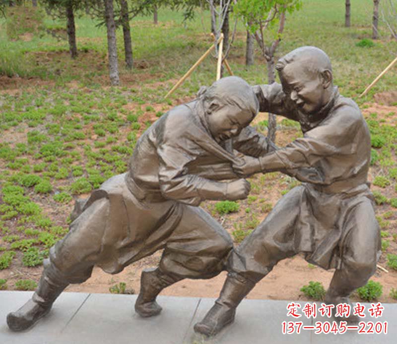 廊坊精致雕塑小男孩铜雕