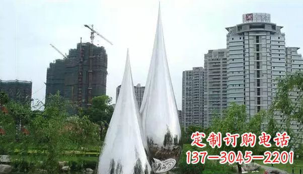 廊坊公园水滴不锈钢雕塑