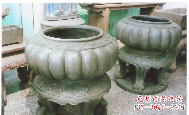 廊坊公园水缸景观铜雕