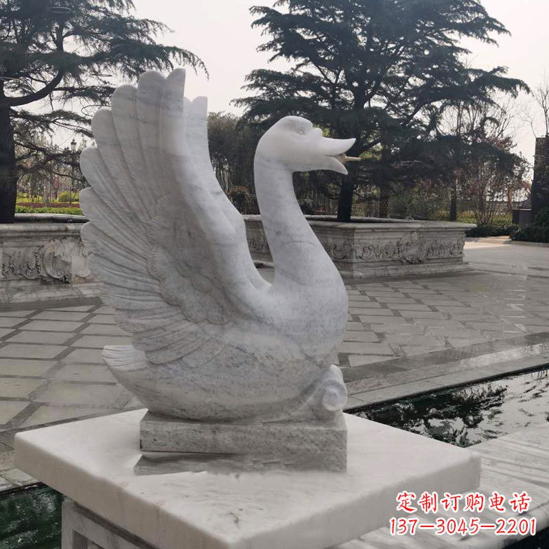 廊坊精致的天鹅石雕塑