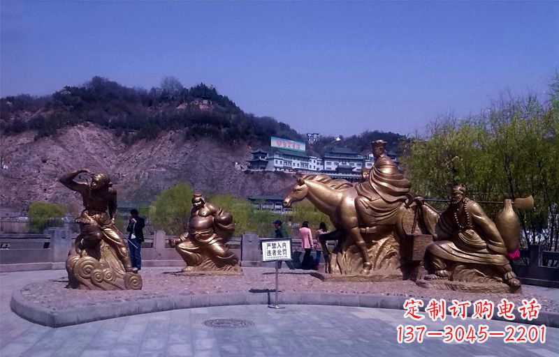 廊坊精美铜雕唐僧师徒小品