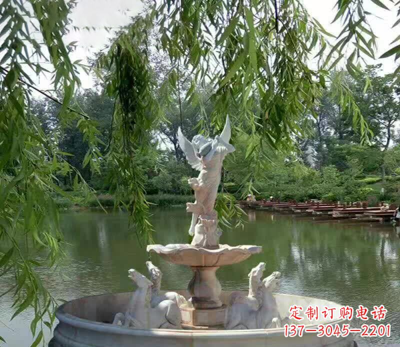 廊坊公园天使景观石雕