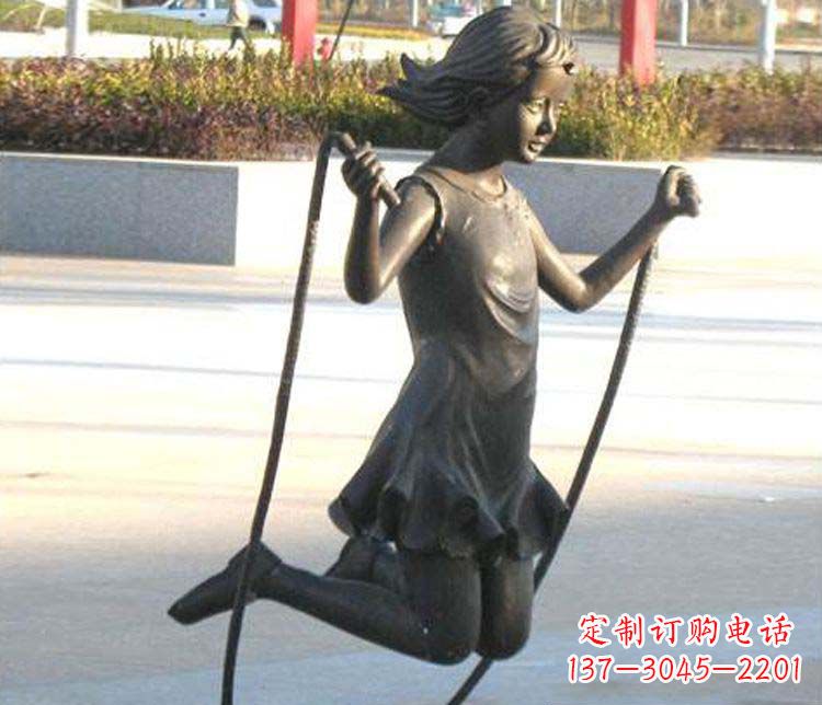 廊坊汇聚灵动的青春,唯美女孩铜雕