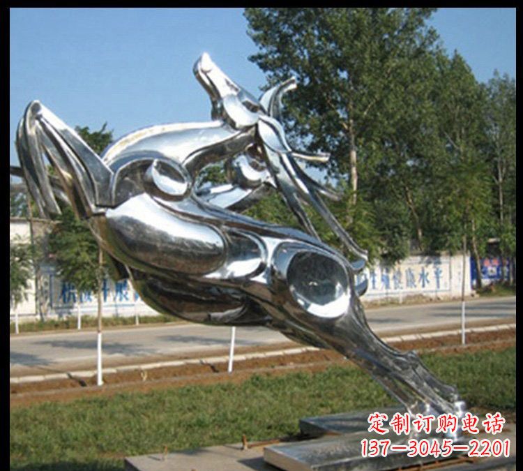 廊坊梅花鹿不锈钢雕塑新美的精美装饰