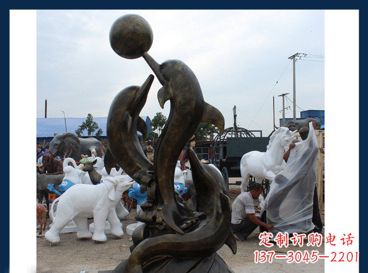 廊坊铜质海豚造型雕塑