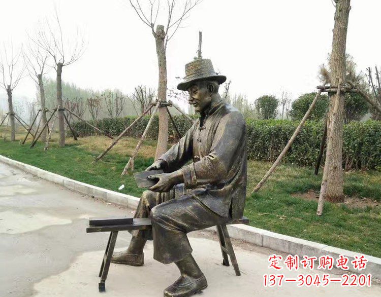 廊坊铜雕老人雕塑