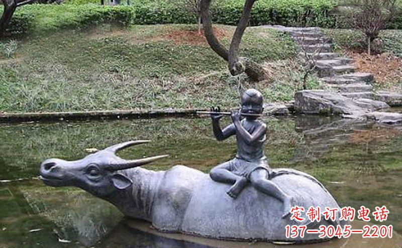 廊坊草原上的牧童铜雕