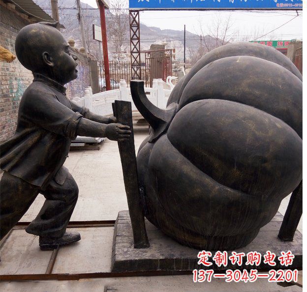 廊坊精致男孩铜雕
