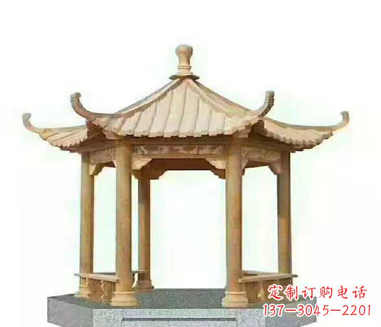 廊坊晚霞凉亭石雕