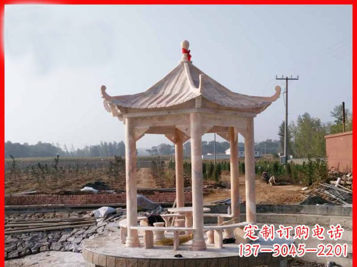 廊坊享受晚霞红,迎接舒适凉亭雕塑
