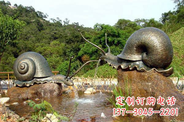 廊坊公园蜗牛铜雕