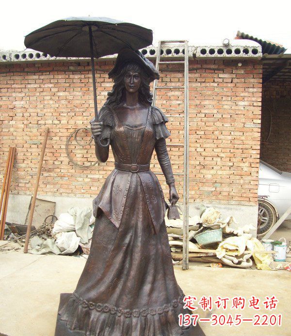 廊坊公园西洋美女人物铜雕