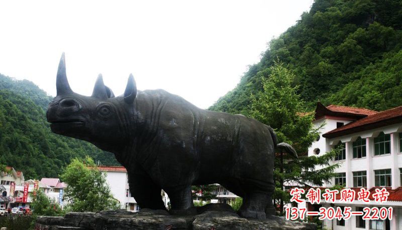 廊坊艺术犀牛石雕