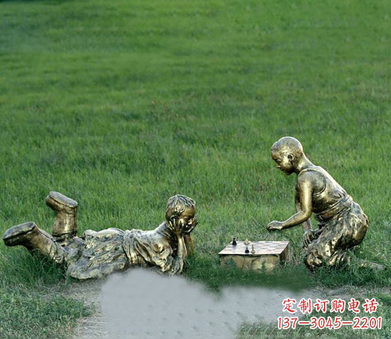 廊坊优雅精致的儿童铜雕