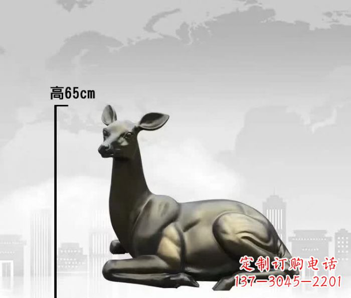 廊坊中领雕塑精美铜雕鹿